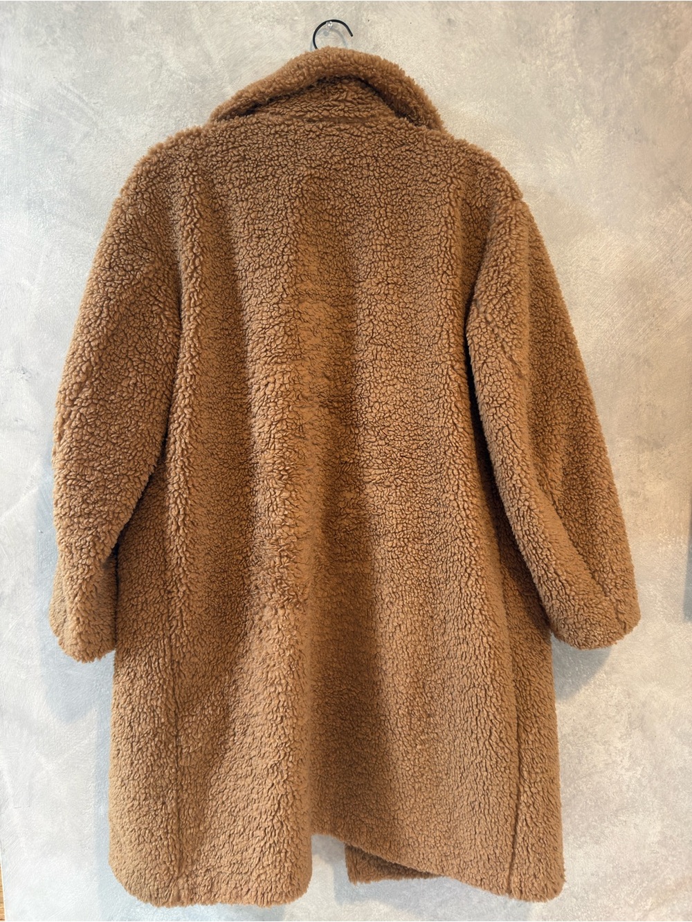 Uniqlo Camel Teddy Faux-Shearling Coat - Picture 2 of 4